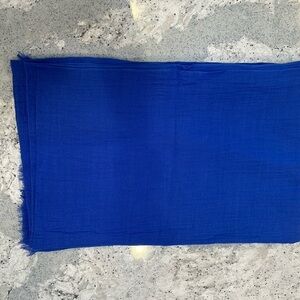 Monday Swimwear St. Tropez Sarong in Cobalt Crinkle Linen